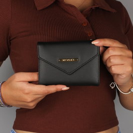Zoozie Bags Cartera y Tarjetero de Piel Negra